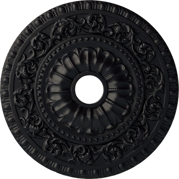 Ekena Millwork Vaduz Ceiling Medallion (Fits Canopies up to 3 1/2"), 23 1/2"OD x 3 1/2"ID x 2 1/8"P, Steel Gray CM23VASGS - main